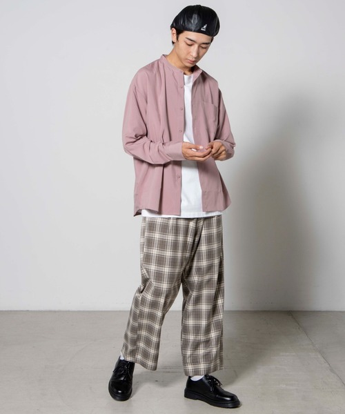 WEGO（ウィゴー）の「WEGO/バンドカラーシャツ（シャツ/ブラウス・メンズ・ホワイト/サックスブルー/ピンク・MEDIUM/LARGE）」の13枚目の写真