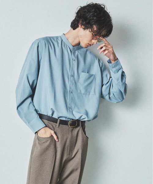 WEGO（ウィゴー）の「WEGO/バンドカラーシャツ（シャツ/ブラウス・メンズ・ホワイト/サックスブルー/ピンク・MEDIUM/LARGE）」の22枚目の写真