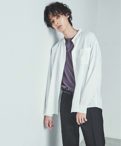 WEGO（ウィゴー）の「WEGO/バンドカラーシャツ（シャツ/ブラウス・メンズ・ホワイト/サックスブルー/ピンク・MEDIUM/LARGE）」の20枚目の写真