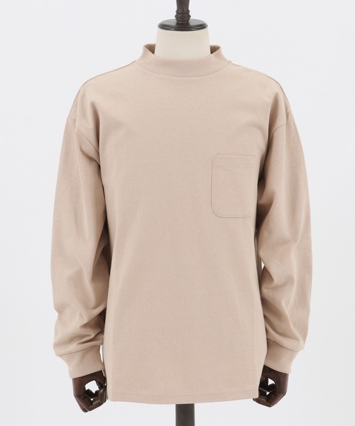 CAMBIO(カンビオ)の「mlt3116-モックネックL-Sカットソー(Tシャツ/カットソー・メンズ・ホワイト/ブラック/サンドベージュ・M/L/XL)」の21枚目の写真