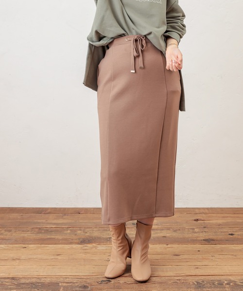 natural couture（ナチュラルクチュール）の「ふわもちラテスカート（スカート・レディース・ベージュ/ブラウン/ピンクベージュ/グレイッシュベージュ/アイボリー・FREE）」の4枚目の写真