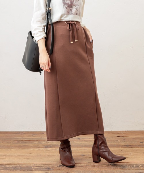 natural couture（ナチュラルクチュール）の「ふわもちラテスカート（スカート・レディース・ベージュ/ブラウン/ピンクベージュ/グレイッシュベージュ/アイボリー・FREE）」の3枚目の写真