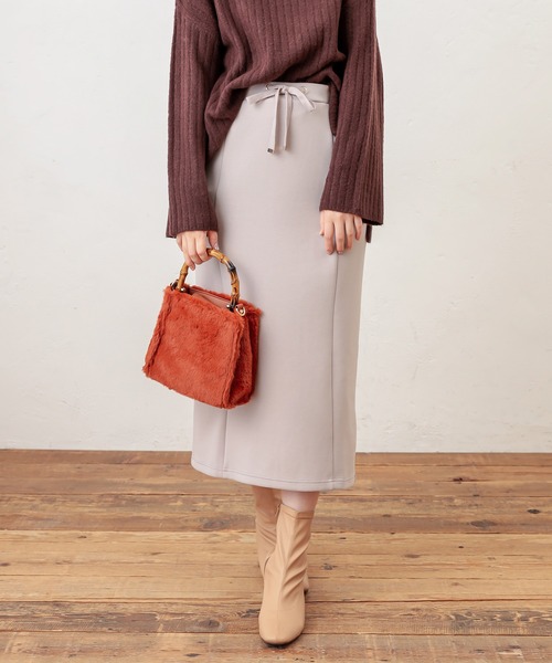 natural couture（ナチュラルクチュール）の「ふわもちラテスカート（スカート・レディース・ベージュ/ブラウン/ピンクベージュ/グレイッシュベージュ/アイボリー・FREE）」の5枚目の写真