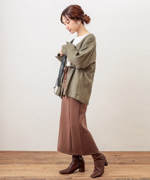 natural couture（ナチュラルクチュール）の「ふわもちラテスカート（スカート・レディース・ベージュ/ブラウン/ピンクベージュ/グレイッシュベージュ/アイボリー・FREE）」の14枚目の写真