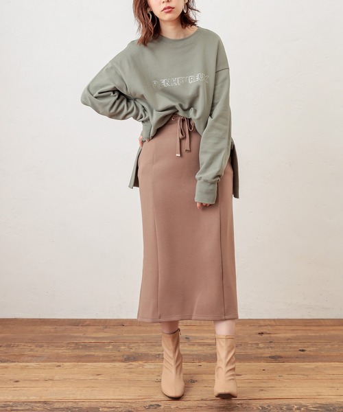 natural couture（ナチュラルクチュール）の「ふわもちラテスカート（スカート・レディース・ベージュ/ブラウン/ピンクベージュ/グレイッシュベージュ/アイボリー・FREE）」の20枚目の写真