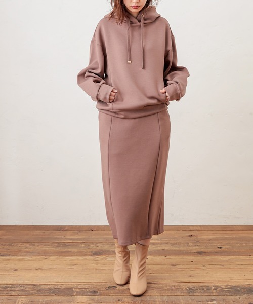 natural couture（ナチュラルクチュール）の「ふわもちラテスカート（スカート・レディース・ベージュ/ブラウン/ピンクベージュ/グレイッシュベージュ/アイボリー・FREE）」の12枚目の写真