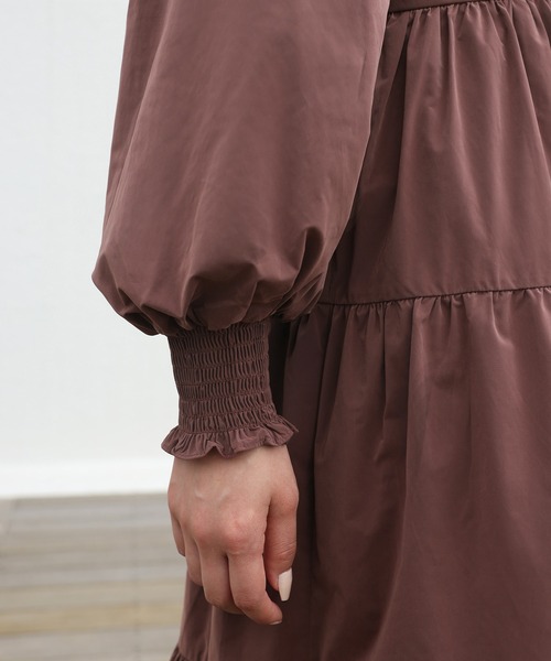 one after another NICE CLAUP（ワンアフターアナザーナイスクラップ）の「【WEB限定】ティアードロングワンピース（ワンピース・レディース・ブラウン/アイボリー/チェック・FREE）」の7枚目の写真