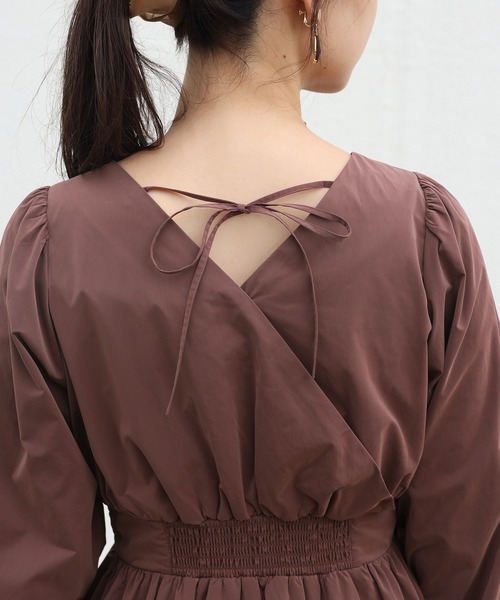 one after another NICE CLAUP（ワンアフターアナザーナイスクラップ）の「【WEB限定】ティアードロングワンピース（ワンピース・レディース・ブラウン/アイボリー/チェック・FREE）」の8枚目の写真