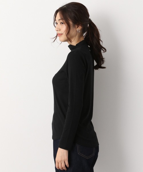 GLOBAL WORK(グローバルワーク)の「BEAUTEEスタンドプルオーバー長袖/894900(Tシャツ/カットソー・レディース・ブラック/オフホワイト/キャメル・MEDIUM/LARGE)」の10枚目の写真