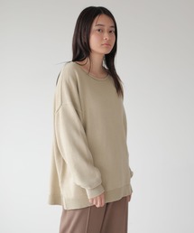 AMERICAN HOLIC | 襟カール裾スリットニットプルオーバー　＊〇(ニット/セーター)