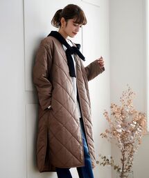 le.coeur blanc | シートダウンキルティングノーカラーコート(その他アウター)
