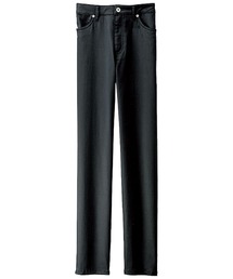 花粉対策綿サテンストレッチカラーパンツ股下68cm