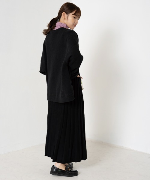 OMNES Another Edition（オムネス アナザーエディション）の「レーヨンナイロンニット プリーツスカート（スカート・レディース・ブラック/ブラウン/ベージュ/カーキ・FREE）」の17枚目の写真