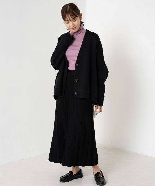 OMNES Another Edition（オムネス アナザーエディション）の「レーヨンナイロンニット プリーツスカート（スカート・レディース・ブラック/ブラウン/ベージュ/カーキ・FREE）」の16枚目の写真