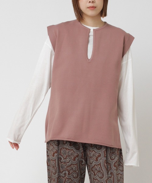 K2532 ストレッチヤーンニットベスト