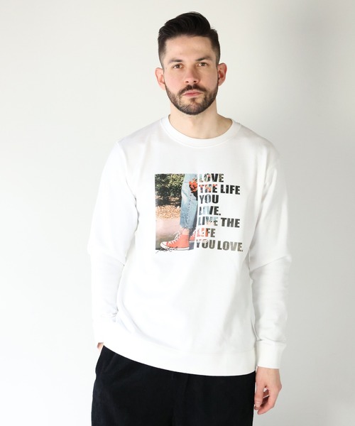 JACKROSE(ジャックローズ)の「JE-LOVE.THE.LIFE-フォトクルースウェット(スウェット・メンズ・ホワイト/ホワイト系その他2/ブラック/ブラック系その他2・M/L)」の3枚目の写真