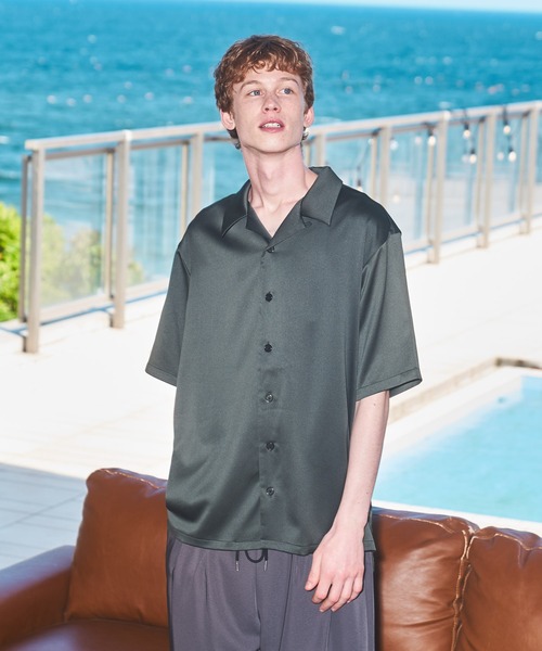 DOOPZ（ドープス）の「Drape open collar shirt / ドレープオープン