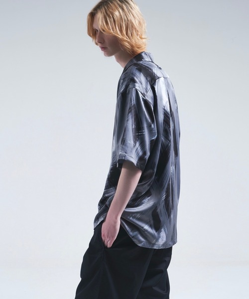 DOOPZ（ドープス）の「Drape open collar shirt / ドレープオープンカラーシャツ（シャツ/ブラウス・メンズ・ブラック/グレー/モスグリーン/ホワイト系その他・SMALL/MEDIUM/LARGE/X-LARGE）」の5枚目の写真