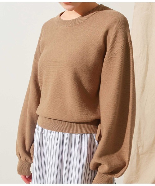 Alluge（アルージュ）の「ストライプスカートドッキングワンピース（ワンピース・レディース・ブラック/モカ・FREE）」の8枚目の写真