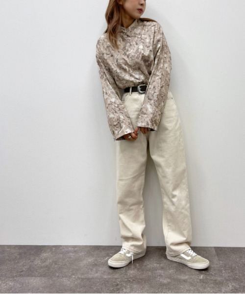 apres jour mignon(アプレジュールミニョン)の「マーブル柄バンドカラーシャツ【ZOZOTOWN限定アイテム】(シャツ/ブラウス・レディース・ベージュ/ダークパープル/ブルー系その他・X-LARGE/フリー)」の22枚目の写真
