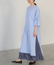 AMERICAN HOLIC | サイドスリット7分袖カットワンピース(ワンピース)