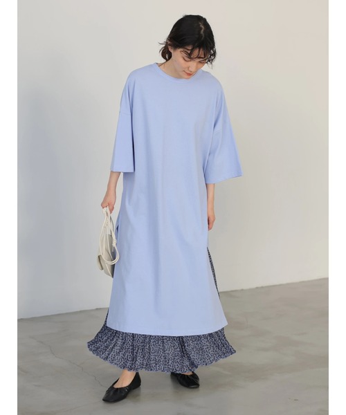 AMERICAN HOLIC(アメリカンホリック)の「サイドスリット7分袖カットワンピース(ワンピース・レディース・オフホワイト/ブルー/グレイッシュベージュ/チャコールグレー/ライトベージュ・MEDIUM/LARGE)」の16枚目の写真