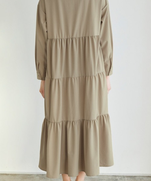 Pierrot（ピエロ）の「バックティアードシャツワンピース（シャツ/ブラウス・レディース・ライトグレー/モカ・M/L）」の16枚目の写真