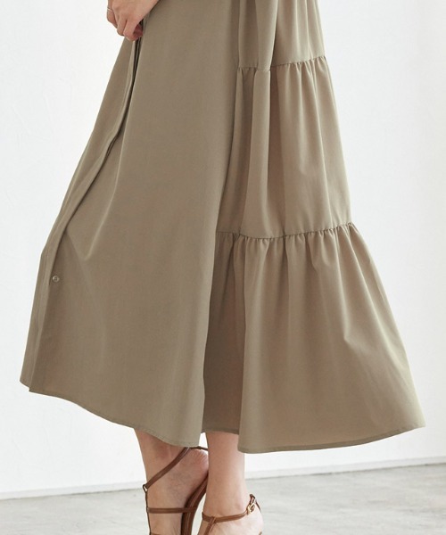 Pierrot（ピエロ）の「バックティアードシャツワンピース（シャツ/ブラウス・レディース・ライトグレー/モカ・M/L）」の19枚目の写真