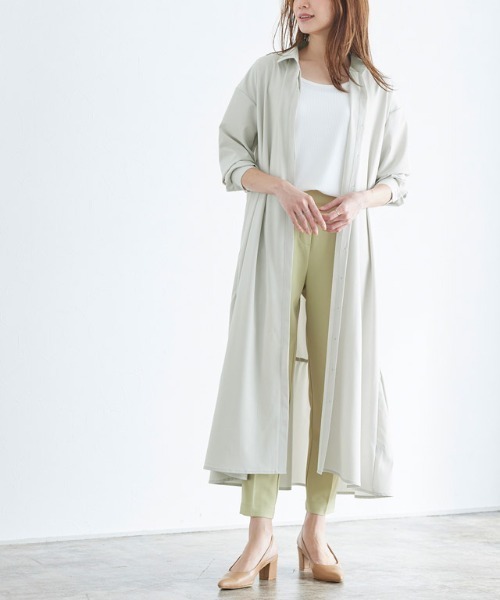 Pierrot（ピエロ）の「バックティアードシャツワンピース（シャツ/ブラウス・レディース・ライトグレー/モカ・M/L）」の7枚目の写真