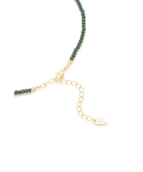 human woman（ヒューマンウーマン）の「◆オリジナルネックレス（ネックレス・レディース・ホワイト/グリーン・ﾌﾘ-）」の6枚目の写真