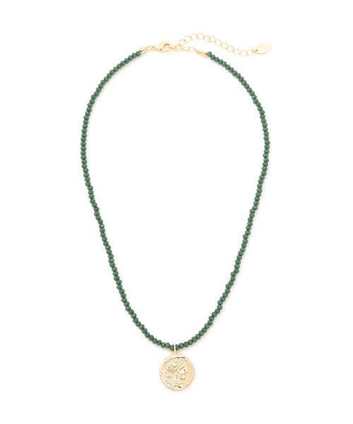 human woman（ヒューマンウーマン）の「◆オリジナルネックレス（ネックレス・レディース・ホワイト/グリーン・ﾌﾘ-）」の9枚目の写真