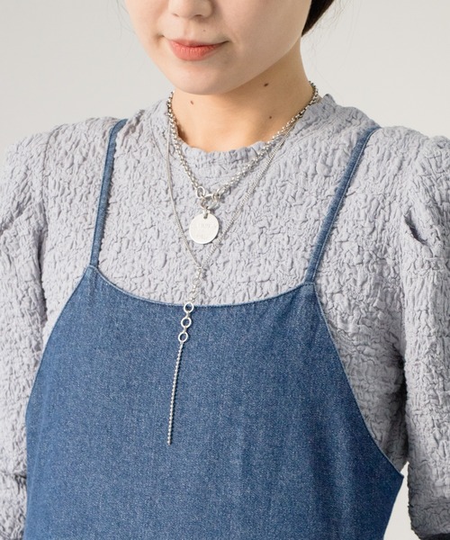 Kastane（カスタネ）の「BACKリボンデニムキャミサロペット（サロペット/オーバーオール・レディース・インディゴブルー・FREE）」の12枚目の写真