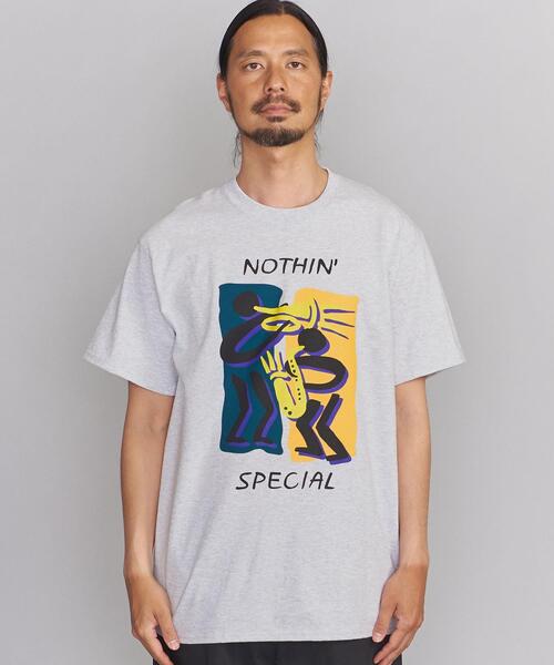 NOTHIN SPECIAL（ナッシンスペシャル）の「＜NOTHIN SPECIAL（ナッシンスペシャル）＞ JAZZIN T/Tシャツ（Tシャツ/カットソー・メンズ・ライトグレー・MEDIUM/LARGE）」の2枚目の写真