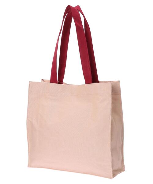 Maison de FLEUR(メゾンドフルール)の「バイカラーロゴ刺繍スクエアトートバッグ(トートバッグ・レディース・アイボリー/ピンク・FREE)」の6枚目の写真