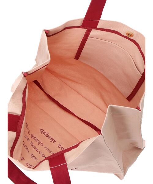 Maison de FLEUR(メゾンドフルール)の「バイカラーロゴ刺繍スクエアトートバッグ(トートバッグ・レディース・アイボリー/ピンク・FREE)」の11枚目の写真