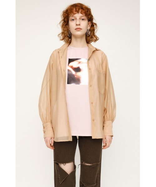 SLY(スライ)の「TOKI X SLY PHOTO SATIN TOPS フォトサテン トップス(Tシャツ/カットソー・レディース・ブラック/マルチ/ピンク・FREE)」の13枚目の写真