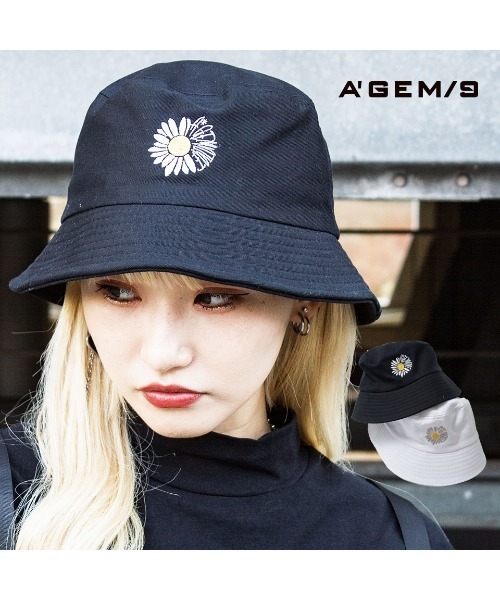 A'GEM/9』フラワー刺繍バケットハット A'GEM/9│A'GEM/9×.KOM【公式
