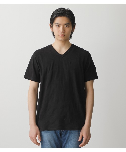 AZUL by moussy（アズールバイマウジー）の「SHADOW CAMO V/N TEE/シャドウカモVネックTシャツ（Tシャツ/カットソー・メンズ・ホワイト/ブラック/ライトピンク・MEDIUM/X-SMALL/SMALL/X-LARGE/LARGE）」の19枚目の写真