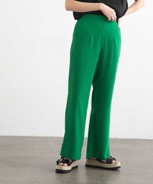 bohmal | リネン風フレアカラーパンツ(スラックス)