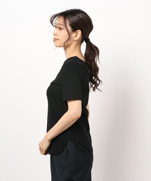 ADAM ET ROPE'(アダムエロペ)の「【2WAY】コンパクトリブトップス(Tシャツ/カットソー・レディース・ホワイト/ブラック/パープル・FREE)」の19枚目の写真