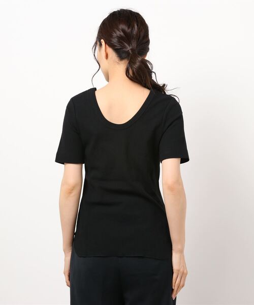 ADAM ET ROPE'(アダムエロペ)の「【2WAY】コンパクトリブトップス(Tシャツ/カットソー・レディース・ホワイト/ブラック/パープル・FREE)」の20枚目の写真