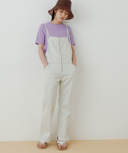 ADAM ET ROPE'(アダムエロペ)の「【2WAY】コンパクトリブトップス(Tシャツ/カットソー・レディース・ホワイト/ブラック/パープル・FREE)」の6枚目の写真