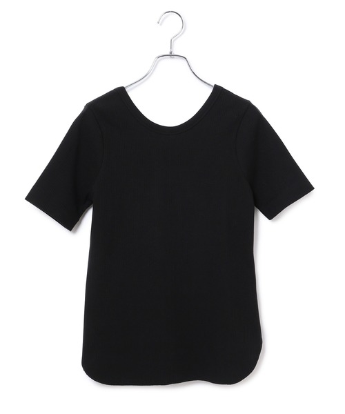 ADAM ET ROPE'(アダムエロペ)の「【2WAY】コンパクトリブトップス(Tシャツ/カットソー・レディース・ホワイト/ブラック/パープル・FREE)」の8枚目の写真