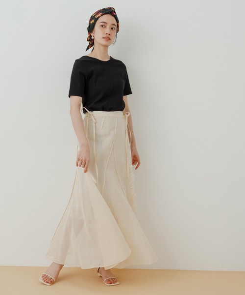 ADAM ET ROPE'(アダムエロペ)の「【2WAY】コンパクトリブトップス(Tシャツ/カットソー・レディース・ホワイト/ブラック/パープル・FREE)」の16枚目の写真