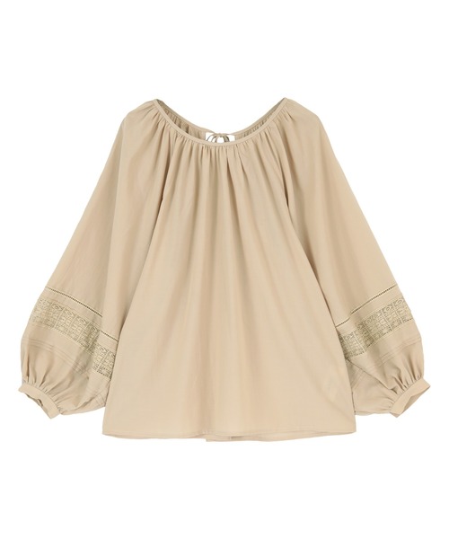 titivate(ティティベイト)の「バックリボンボリューム袖ブラウス(シャツ/ブラウス・レディース・ベージュ/ブラック/イエロー/オフホワイト・S/M)」の7枚目の写真