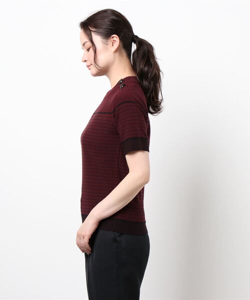 SEE BY CHLOE（シーバイクロエ）の「ショートスリーブセーター（ニット/セーター・レディース・バーガンディー/ネイビー・S/M）」の3枚目の写真