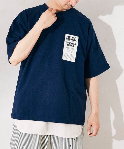 JOURNAL STANDARD relume（ジャーナルスタンダード　レリューム）の「CALIFORNIA UPCYCLE ヘビーオンス Tシャツ（Tシャツ/カットソー・メンズ・ホワイト/ネイビー/ベージュ系その他・MEDIUM/LARGE）」の3枚目の写真
