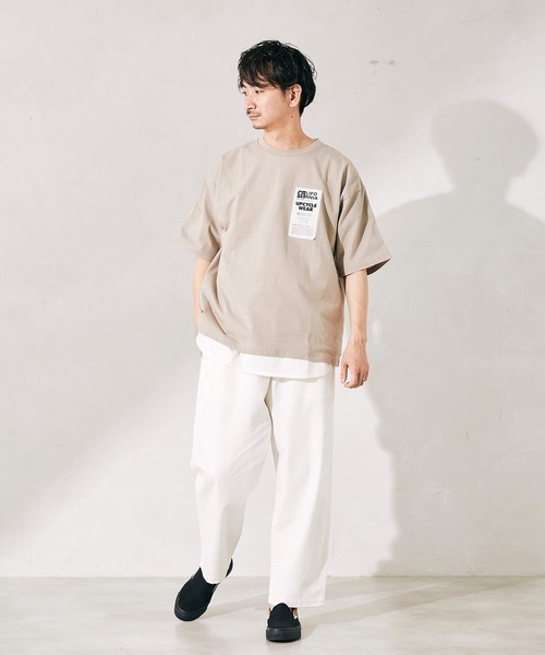 JOURNAL STANDARD relume（ジャーナルスタンダード　レリューム）の「CALIFORNIA UPCYCLE ヘビーオンス Tシャツ（Tシャツ/カットソー・メンズ・ホワイト/ネイビー/ベージュ系その他・MEDIUM/LARGE）」の6枚目の写真