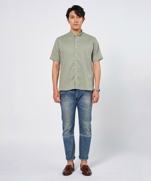 形態安定ノーアイロン ラウンドテール Wガーゼ 半袖ビジネスワイシャツ