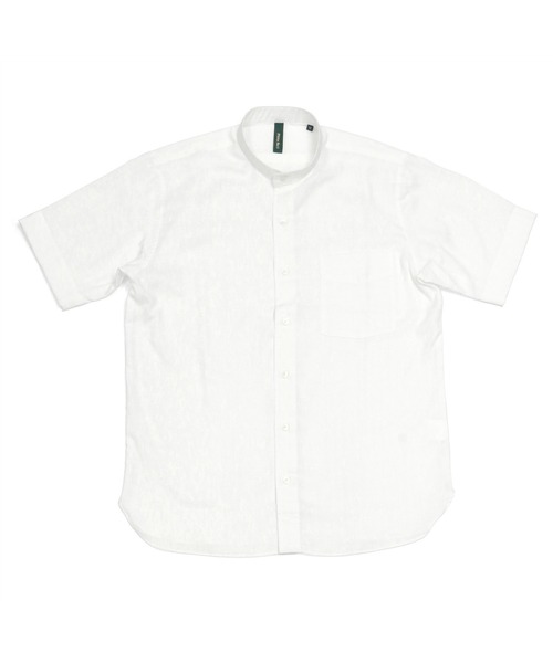 Pitta Re:)（ピッタリ）の「形態安定ノーアイロン ラウンドテール Wガーゼ 半袖ビジネスワイシャツ（ビジネスシャツ・メンズ・サックスブルー/ホワイト/ブルー/ライトカーキ・S/M/L/LL）」の6枚目の写真